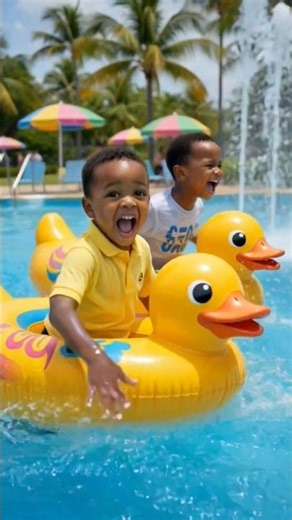 Giant Water Slide Splash! 🌊 Fun Day at the Water Park
