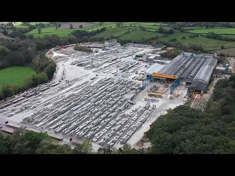 FP McCann's Precast Concrete Flooring Manufacturing Facility at Weston Underwood, Derbyshire