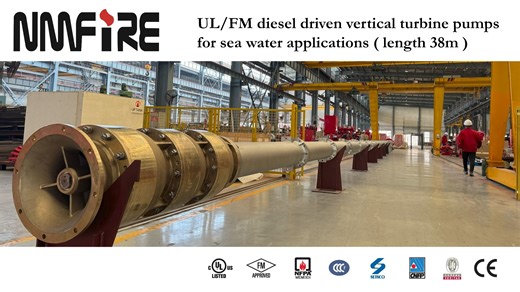 UL FM diesel driven vertical turbine pumps for sea water applications (length 38