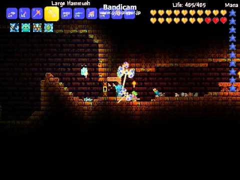 Terraria - Breaking into the lihzahrd temple without a key using slopes