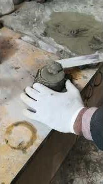 The test for the initial and final setting time of cement is in progress