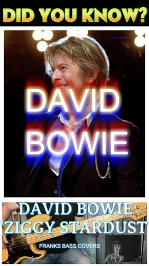 DID YOU KNOW? - DAVID BOWIE ZIGGY STARDUST | FRANKS BASS COVERS #didyouknow