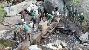 27K views · 1.3K reactions | Philmont is committed to helping protect the drinking water for the Village of Cimarron. This pipe carries water from the reservoir to the treatment plant. Monsoon rains wash the sediment from the burn scar down and clog the intake. Members of the Philmont Recovery Corps dig it out weekly to keep the water flowing. Video by John Celley, Conservation Foreman | Philmont Scout Ranch | Facebook