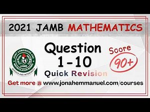 Mathematics JAMB 2021 Tutorial Past Questions and Answers | Maths JAMB Past Questions Revision #jamb