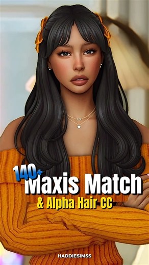 NEW VIDEO: 140+ Must Have Maxis Match & Alpha Hair CC #sims4 #sims4cc #sims4mods
