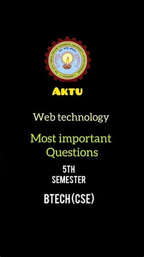 Web technology most important Topics Unitwise | #viral #aktu #webtechnology #exams #youtubeshorts