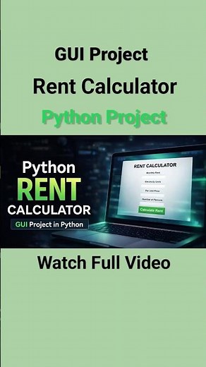 Rent Calculator App (Tkinter GUI) | Python Project for Beginners