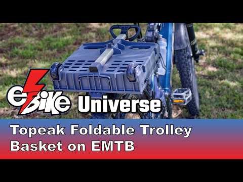 Topeak Foldable Trolley Basket on EMTB