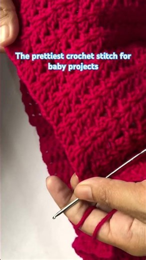 The Prettiest Crochet Stitch for Baby Blankets 🧶✨