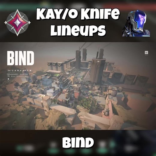 Kayo Knife Lineups on Bind for Valorant