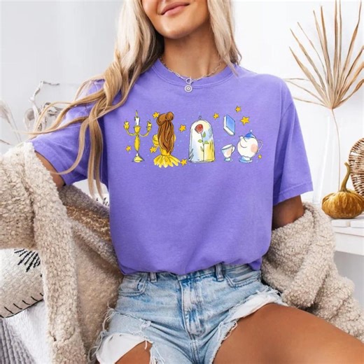 Disney World Belle Bookish Shirt, Disneyland Princess Vacation Tee, Retro Belle Library T-shirt - Etsy