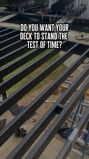 Start with Fortress Building Products steel framing! Strong, reliable, and built to last. Come see it in person at Top Deck. #LakeoftheOzarks #TopDeck #FortressFraming #DeckConstruction | Top Deck