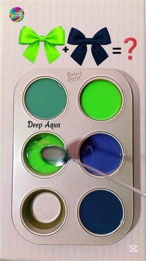 🎨 Mixing Neon Green, Navy Blue & Deep Teal Blue | 3 Bold & Cool-Toned Color Combinations! ✨