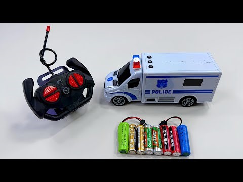 Unboxing RC city police car, RC stunt transformation car, EV dump truck, EV shark model car