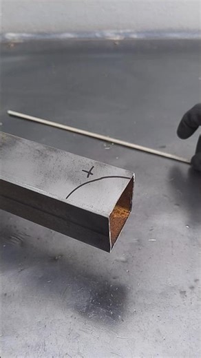 How to find a 45-degree angle in a square tube. ❤️💯 #welding #asmr #welder