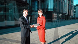 Secretary And Boss Stock Video