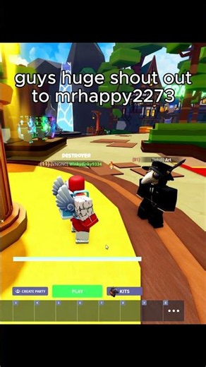 I won a free kit #roblox #bedwars