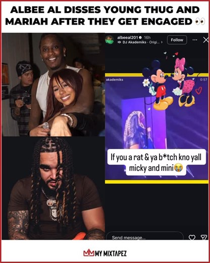 The Official 4thQuarterTV on Instagram: "Albee Al disses #YoungThug and Mariah after they get engaged"