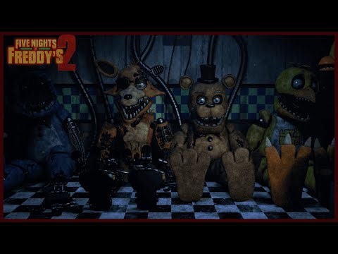 [FNAF 2 MOVIE/SFM] -- The Withered Animatronics / Prototypes activating scene --