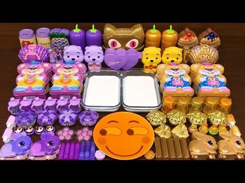 GOLD vs PURPLE! Mixing Random into GLOSSY Slime #1137