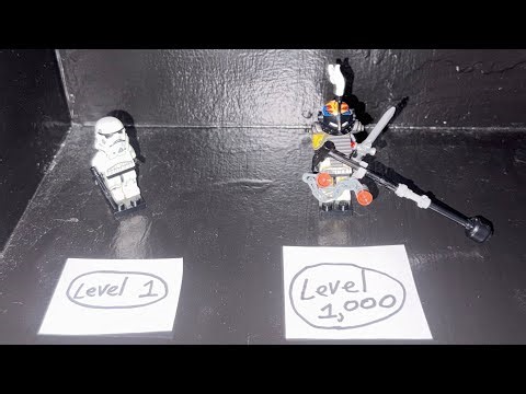 Level 1 to Level 1,000 Lego Storm Trooper!!! (w/ intense weapons!!!)