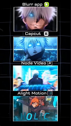 Capcut VS Alight Motion VS Node Video VS Blurrr - Editing Challenge #capcut #alightmotion #amv