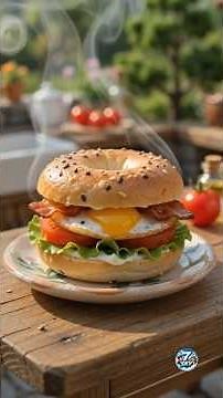 🥯 Ultimate Bagel Sandwich Recipe | Fresh & Delicious Breakfast Sandwich #shorts #fastfood