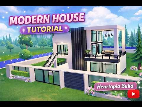 Cute Modern House Tutorial (6 Plots) - Heartopia