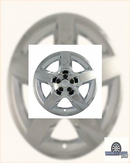 New CHROME AURA 17" Bolt On Hub Caps 5 Spoke Rim Wheel Covers 3277 STYLE SET OF 4