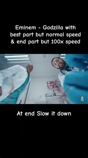 Eminem - Godzilla with best part but normal speed & end part but 100x speed || #trending #rap #edit