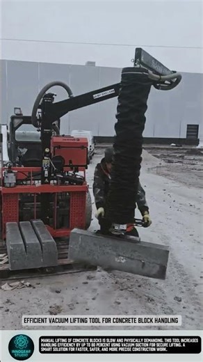 Efficient Vacuum Lifting Tool for Concrete Block Handling #tools