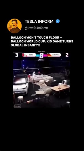 TESLA INFORM on Instagram: "Video shows it: hand flicks keep balloon flying over "living room" arena, dives, furniture leaps — no floor touch! 2021 launch by streamer Ibai Llanos & soccer legend Gerard Piqué from viral clips — now pro Balloon World Cup worldwide! Fact 1: Glass room setup — sly hand bumps, fakes, slides, aerial saves. 2: Twitch millions, prizes, hype — TikTok fun to arena sport! 3: Champs rally hours, tennis-like strategy, edge-of-nerves. Hands rule the chaos! Your bump record? W