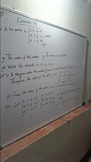 exercise 3.1 (Q1) matrices intermediate I.sc