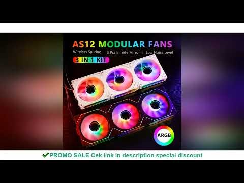 Aigo AS12 Pc Case 120MM Fan Argb Ventiladores Wireless Splicing Cpu Water Cooling Gabinete Gamer Coo