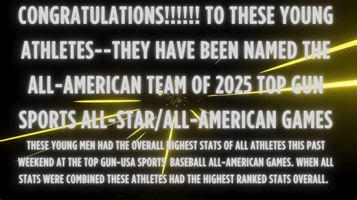 2025 BASEBALL All-American Games--All-Americans and MVP's | Top Gun Sports