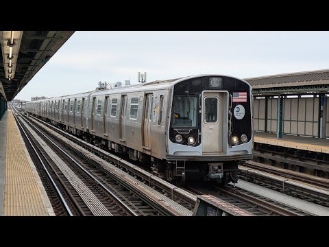 NYC Subway: 8 Car R179 Test Train on the D Line in Brooklyn