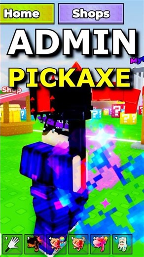 Admin Abuse Pickaxe in Break A Lucky Block Roblox
