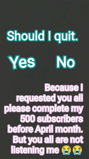 subscribe guys. complete my 500 subscribers before April month. 🥹😪🥺😔😭