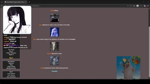 the hunger games simulation with my sister
