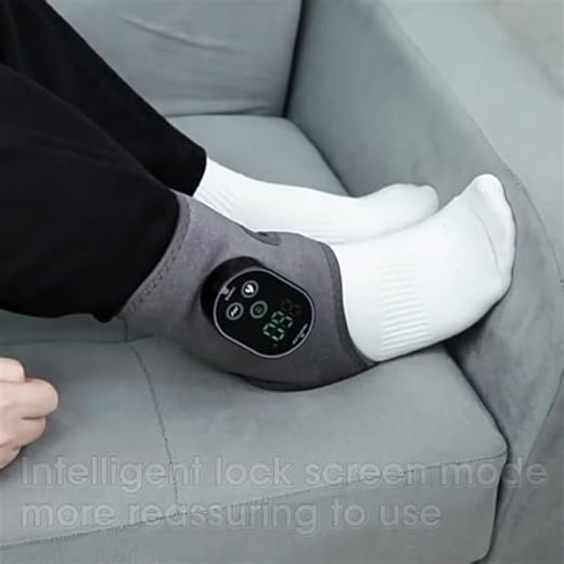 Kabelloses Fußmassagegerät bei Neuropathie, 6 Wärmestufen & 3 Vibrationsmodi, 3000mAh Akku, zur Schmerzlinderung, Förderung der Durchblutung & Muskelentspannung (Black-2PCS)