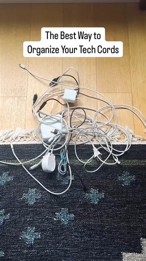 Stop getting your wires crossed! Wind them up and use a box with compartments (like a tackle box, jewelry box, or tea organizer) to hold them. For more clever organizing hacks, check out the link here ➡️ https://real-simple.visitlink.me/EXgStG | Real Simple