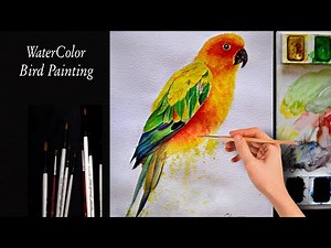 WaterColor Parrot Painting | How to Paint A Realistic Parrot Painting For Beginners - Step by Step