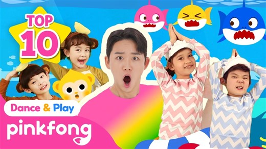 [TOP10] New Baby Shark Dance   Monkey Bananas   More | Kids Dance | 碰碰狐Pinkfong