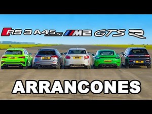 Audi RS3 vs AMG A45 vs BMW M2 vs Porsche Cayman GTS vs VW Golf R: ARRANCONES