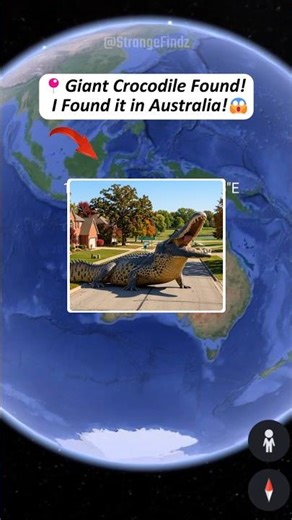 Monster Crocodile in real on google maps & google earth!