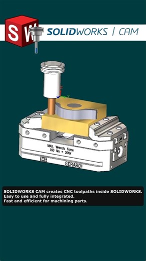 Design. Toolpath. Machine — all in SOLIDWORKS CAM.