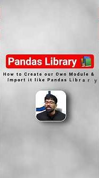 How to Create a Module with pandas 😲