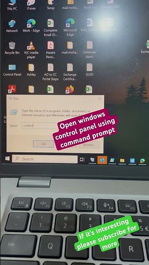 Open Windows control panel using command prompt