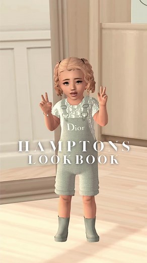 Hamptons summer lookbook for a toddler 🤍 #sims4 #sims4aesthetic #sims4cc #sims4toddlers