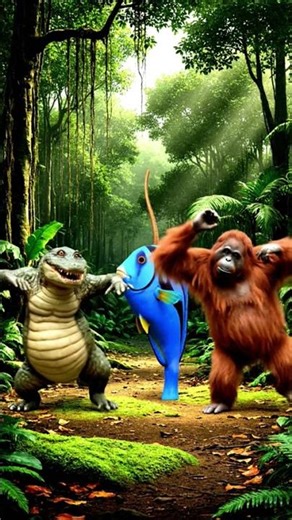 #monkeydance #crocodiledance #fishdance #short #funny #cartoon